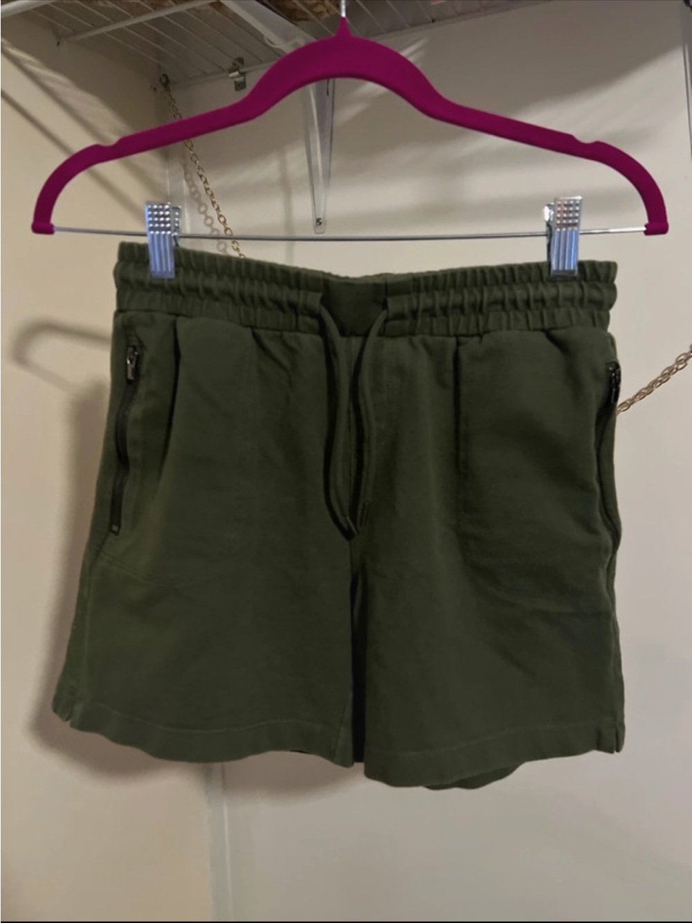 Athletic Works Olive Green Athletic Drawstring Shorts